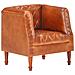 Poltrona a Pozzetto Marrone in Vera Pelle di Capra - Foto miniatura 4