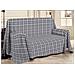 Telo Arredo Multiuso Linea Pensieri Delicati In 100% Cotone Disegno Tartan Singolo Grigio - Foto miniatura 1