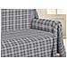 Telo Arredo Multiuso Linea Pensieri Delicati In 100% Cotone Disegno Tartan Singolo Grigio - Foto miniatura 6
