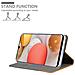 Custodia Compatibile Con Samsung Galaxy A42 In Grigio Chiaro Marrone - Coperchio Protettiva Con Chiusura Magnetica, Funzione Stand E Tasca Per Le Carte - Foto miniatura 3