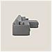 Evans Divano Letto Angolare Con Penisola In Morbido Tessuto Impermeabile T02 Grigio 232 Cm Destro (mat. 120x197) - Foto miniatura 3