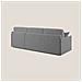 Evans Divano Letto Angolare Con Penisola In Morbido Tessuto Impermeabile T02 Grigio 232 Cm Destro (mat. 120x197) - Foto miniatura 4