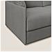Evans Divano Letto Angolare Con Penisola In Morbido Tessuto Impermeabile T02 Grigio 232 Cm Destro (mat. 120x197) - Foto miniatura 5