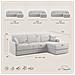 Evans Divano Letto Angolare Con Penisola In Morbido Tessuto Impermeabile T02 Grigio 232 Cm Destro (mat. 120x197) - Foto miniatura 8