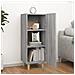 Credenza Grigio Sonoma 34,5x34x90 Cm In Legno Multistrato - Foto miniatura 3