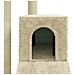 Albero Per Gatti Con Tiragraffi In Sisal Crema 92 Cm - Foto miniatura 9