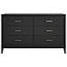 Westerleigh Comò Con 6 Cassetti In Mdf Nero - Foto miniatura 2