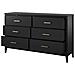 Westerleigh Comò Con 6 Cassetti In Mdf Nero - Foto miniatura 3