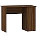 Scrivania Rovere Marrone 100x55x75 Cm In Legno Multistrato - Foto miniatura 2
