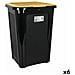 Secchio Per La Spazzatura Tontarelli Coverline Giallo 44 L Nero 38,5 X 34,5 X 54,5 Cm (6 Unità) - Foto miniatura 1