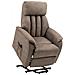 Poltrona Alzapersona Reclinabile 150° Max Con Telecomando E Poggiapiedi, 75x93x110 Cm, Marrone - Foto miniatura 1