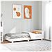 Letto Senza Materasso Bianco 90x200 Cm Legno Massello Di Pino - Foto miniatura 1