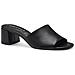 Black Casual Open Mules Ciabatte Pelle Scarpe Donna Nero Eu 38, 1-27204-42 001 - Foto miniatura 1