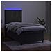 Letto a Molle con Materasso e LED Grigio Scuro 90x200cm Velluto - Foto miniatura 2