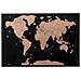 Mappa Del Mondo Paralisi. 43x28,5x1 Cm. Colore Marrone - Foto miniatura 1