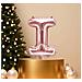 Pallone Foliato Lettera ""i"" Rosa 43 Cm X 25 Cm - Ideale Per Festeggiamenti E Decorazioni - Foto miniatura 4