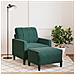 Poltroncina con Poggiapiedi Verde Scuro 60 cm in Velluto - Foto miniatura 2
