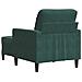Poltroncina con Poggiapiedi Verde Scuro 60 cm in Velluto - Foto miniatura 5