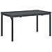 Set da Pranzo da Giardino 9 Pezzi Nero Polyrattan , Tavolo da Giardino Estensibile Anthracite (140-210)x90x73 cm Acciaio - Foto miniatura 5
