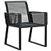Set da Pranzo da Giardino 9 Pezzi Nero Polyrattan , Tavolo da Giardino Estensibile Anthracite (140-210)x90x73 cm Acciaio - Foto miniatura 6