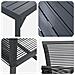 Set da Pranzo da Giardino 9 Pezzi Nero Polyrattan , Tavolo da Giardino Estensibile Anthracite (140-210)x90x73 cm Acciaio - Foto miniatura 9