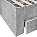 Giroletto Cassetti Grigio Cemento 200x200 cm Legno Multistrato - Foto miniatura 8