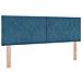 Letto a Rete con Materasso  Blu Scuro 160x200 cm Velluto - Foto miniatura 7