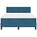 Letto a Rete con Materasso  Blu Scuro 160x200 cm Velluto - Foto miniatura 8