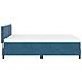Letto a Rete con Materasso  Blu Scuro 160x200 cm Velluto - Foto miniatura 9