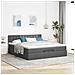 Struttura Letto Pouf con Materasso 160x200 cm in Tessuto - Foto miniatura 3
