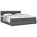 Struttura Letto Pouf con Materasso 160x200 cm in Tessuto - Foto miniatura 4