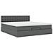 Struttura Letto Pouf con Materasso 160x200 cm in Tessuto - Foto miniatura 6