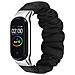Cinturino Elastico Per Braccialetto Compatibile Con Xiaomi Mi Band 8 - Design Scrunchie Black - Foto miniatura 1