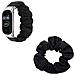 Cinturino Elastico Per Braccialetto Compatibile Con Xiaomi Mi Band 8 - Design Scrunchie Black - Foto miniatura 3