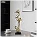Elegante Scultura Decorativa Da Tavolo Ippocampo In Foglia Oro - Design Moderno E Raffinato - Foto miniatura 2