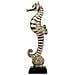 Elegante Scultura Decorativa Da Tavolo Ippocampo In Foglia Oro - Design Moderno E Raffinato - Foto miniatura 1