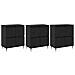 Sideboards 3 pcs Rovere nero 180 x 35 x 70 cm Legno multistrato - Foto miniatura 1