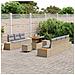 Set Divano da Giardino con cuscino 10 pcs Beige e Grigio Chiaro - Foto miniatura 3