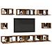 Set di mobili TV 8 pcs Legno vecchio Legno multistrato - Foto miniatura 3