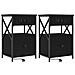 Armadio da Notte con cassetto 2 pcs Rovere nero 40 x 31 x 60 cm - Foto miniatura 1