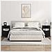 Armadio da Notte con cassetto 2 pcs Rovere nero 40 x 31 x 60 cm - Foto miniatura 4