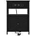 Armadio da Notte con cassetto 2 pcs Rovere nero 40 x 31 x 60 cm - Foto miniatura 7