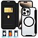 Custodia A Portafoglio Magnetica In Pelle Pu Nera Compatibile Con Iphone 17 Air - Porta Carte E Blocco Rfid - Foto miniatura 1