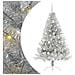 Albero di Natale artificiale con luci integrate Argento 180 cm - Foto miniatura 1