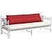 Cuscino per Schiena Rosso 200 x 19 x 50 cm Tessuto - Foto miniatura 3