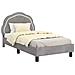 Struttura letto bambini con testata Grigio chiaro 80 x 160 cm - Foto miniatura 1