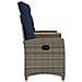Panchina reclinabile con tavolo Grigio e Blu Navy polyrattan - Foto miniatura 3