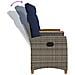 Panchina reclinabile con tavolo Grigio e Blu Navy polyrattan - Foto miniatura 6