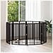 Cancello per cani 8 pcs Nero 60 x 80 cm Acciaio zincato - Foto miniatura 2