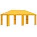 Gazebo da giardino 6 x 3 m Giallo Poliestere e Acciaio 190 - Foto miniatura 1